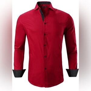 Alex Vando Red Dress Shirt for Men